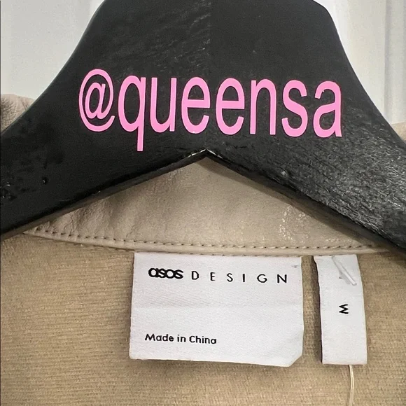 ASOS Design Faux Leather Short Sleeve Boxy Shirt - Beige / Stone - Picture 6 of 10